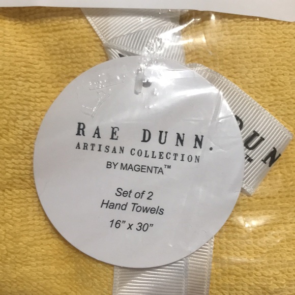 NEW Rae Dunn GUEST hand Towels set of 2 NEW BNIP - Picture 4 of 7